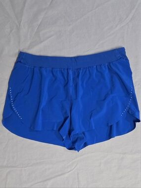 Lululemon Fast and Free High-Rise Classic-Fit Split Shorts 3" Blue Size XL